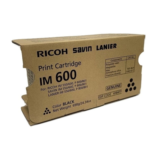 Ricoh Print Cartridge IM600, IM550, P800, P801 12/carton